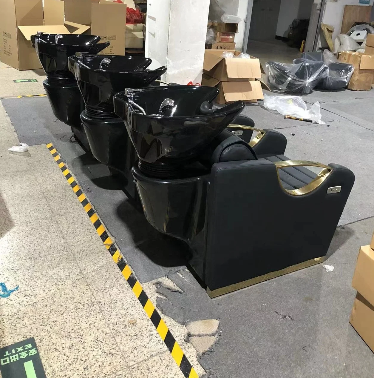 2023 New Design Electric Hair Salon Equipment Auto Shampoo Chair with Ceramic Shampoo Bowl ZY-SC142 4