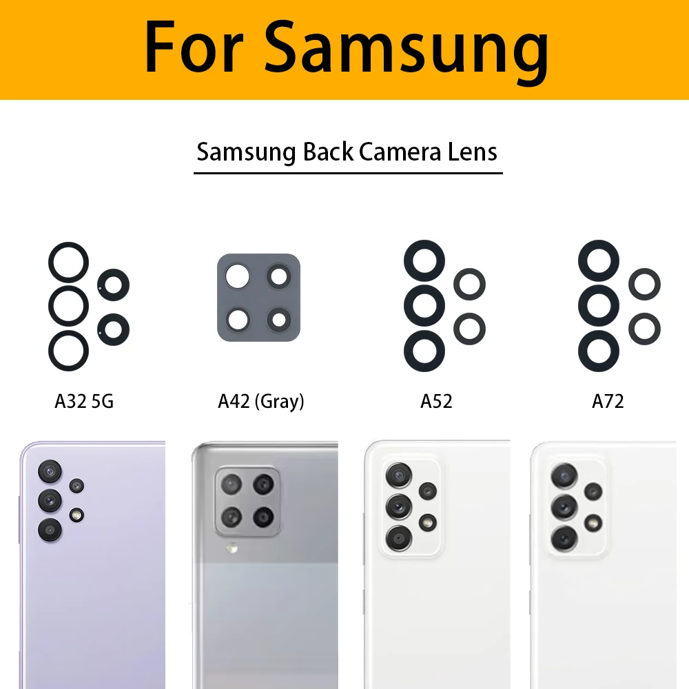 후면 카메라 유리 렌즈, 접착 도구 포함, 삼성 A04 A04S A23 A33 A53 A73 A42 A72 A13 4G A32 5G 카메라 유리 렌즈