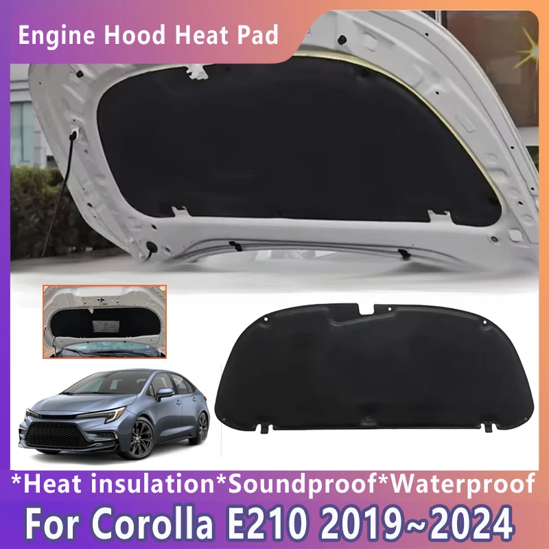 Car Heat Insulation Mat For Toyota Corolla E210 ~ Sedan Engine HoodSoundproof Pad Cotton Accessories