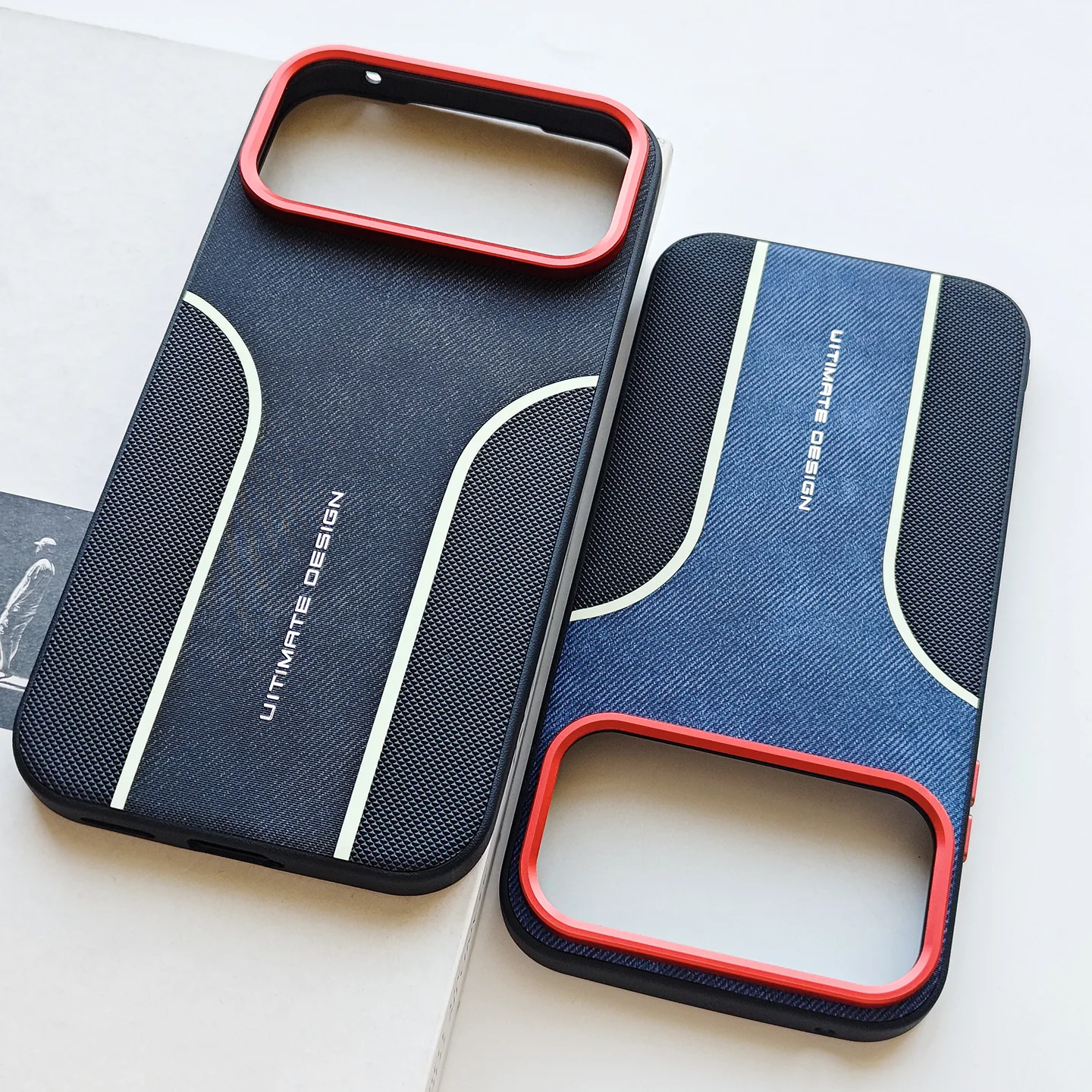 Frosted Matte PU Leather Shockproof Case with Metal Buttons & Lens Ring