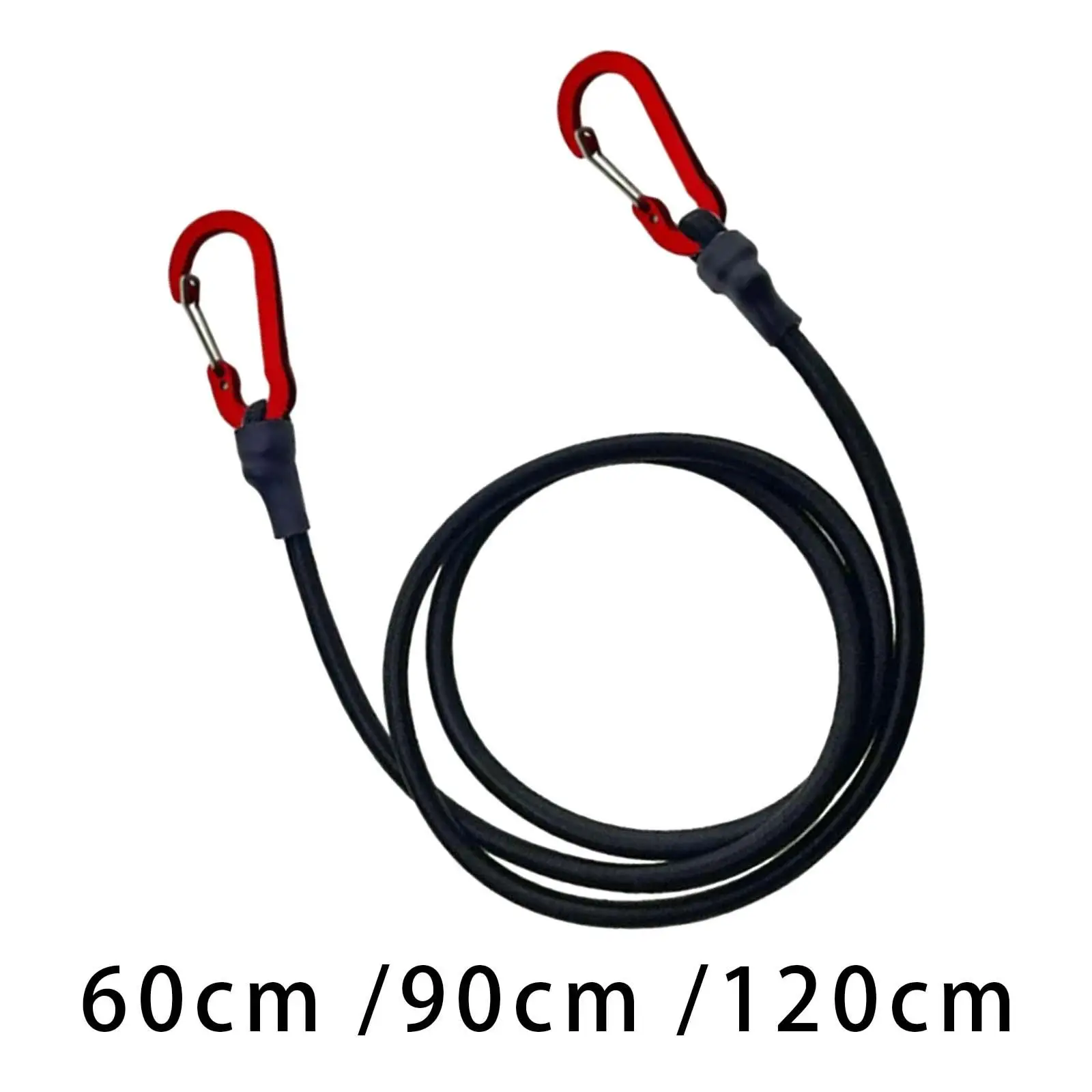 Elastic Strap Carabiner Bungee Cord Fixed with Hooks Tying Rope Strong Bungee Straps Luggage Rope Cord For Hiking Travel cargo straps cargo tie down strap tie down straps lashing strap bungee straps