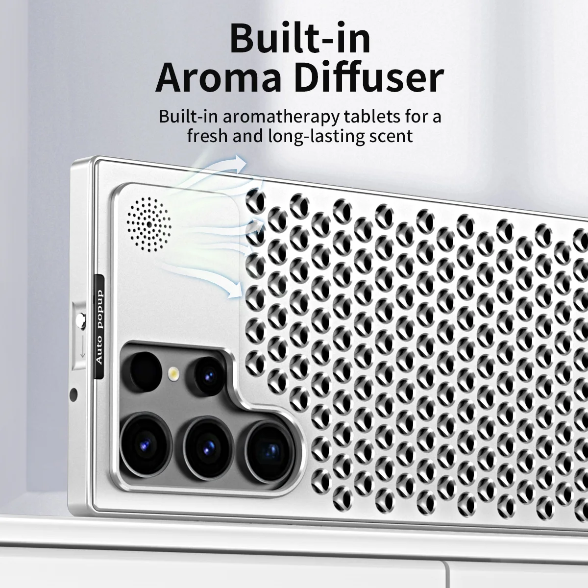 S24 Ultra Aromatherapy Aluminum Metal Magnetic Case For Samsung Galaxy S22 S23 Ultra Heat Dissipation Shockproof Armor Cover