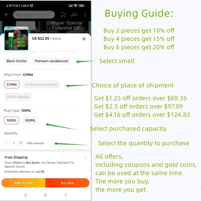 NAMSTE ناشر رائحة الزيوت العطرية الروائح آلة الضرو...