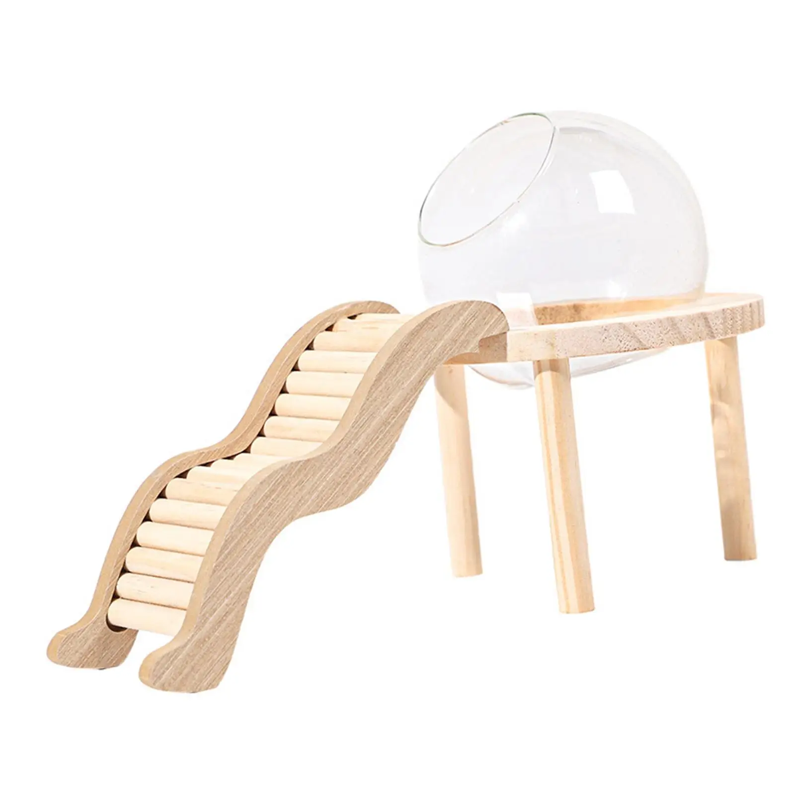 Hamster Sand Bath Container with Wooden Ladder for Pet Supplies Gerbils Mice Hamster Sand Bath Container with Wooden Ladder for Pet Supplies Gerbils Mice