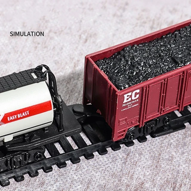 Classical Railway Freight Train Toy Electric Christmas Train Track Set with Light Tracks Model Toys for Kids Gift Children 5