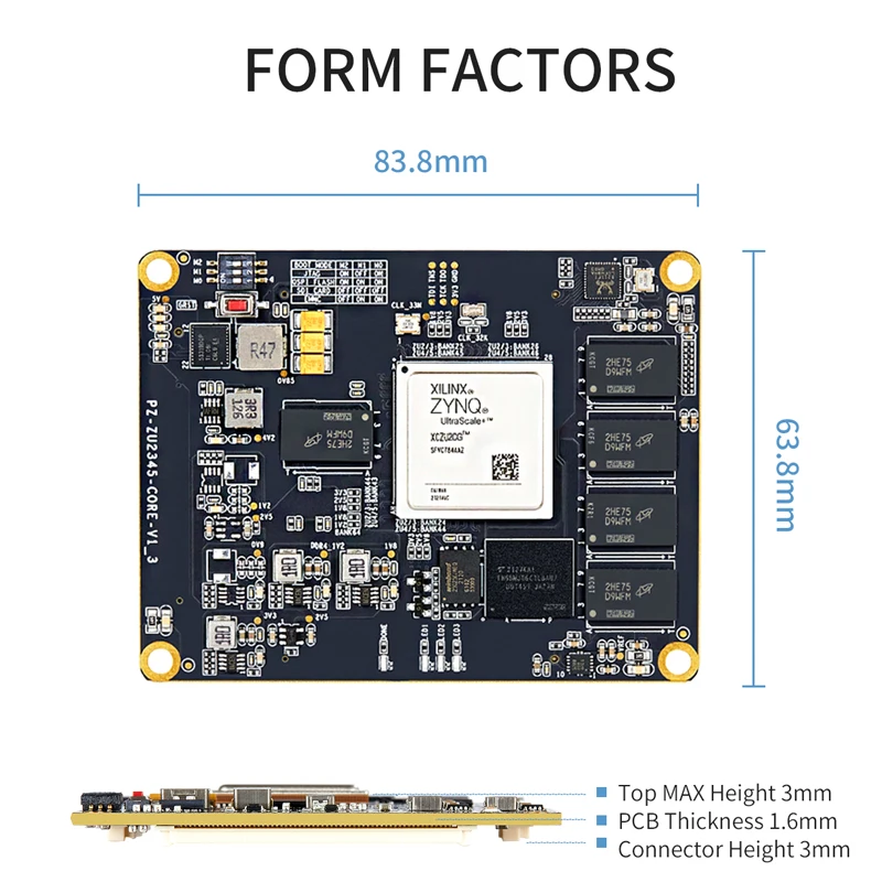 PuZhi PZ-ZU2CG-SOM Xilinx ZYNQ UltraScale FPGA ھ ,  2CG   ý