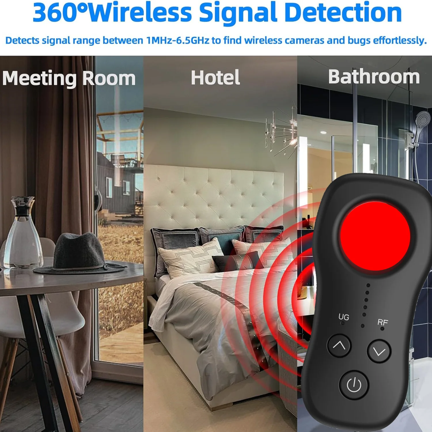 Portable Camera Detector Anti-scandid Camera Detector, Hotel Conference Room Vehicle Detector, Signal Positioning Buzzer Alarm