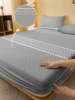 1 Simple modern Geometry printed matte Fitted Sheet, bedroom printed bed cover, bedding (excluding pillowcases) 1