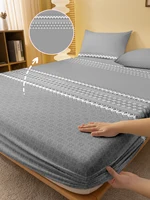 1 Simple modern Geometry printed matte Fitted Sheet, bedroom printed bed cover, bedding (excluding pillowcases) 1