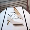 Heeled Sandals Women's High Heels New Arrival Shoes Pointed Shallow Heel Single Shoes Commute Professional Shoes Designer Shoes 2