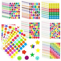 327-2250pcs Cute Notebook Laptop Decals Star Number Letter Reward Sticker For Teacher Parent Kids Gift Toys 1
