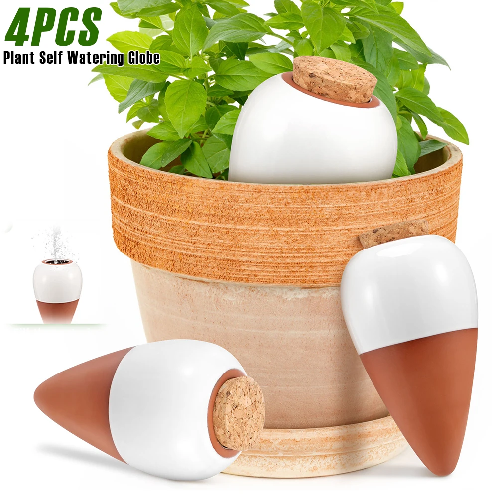 4-Piece Plant Self-Watering Globe with 320ml Capacity - Automatic Garden Watering Device