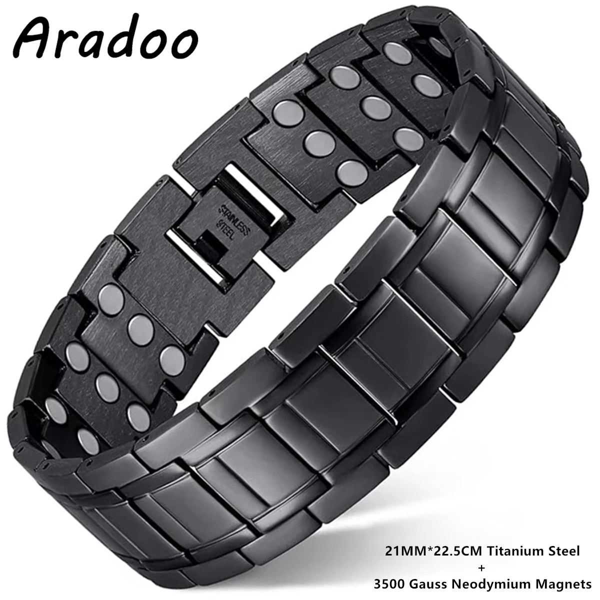 ARADOO 3X Strength 3500 Gauss Магнітний мідний браслет для чоловіків Чиста мідь Неодимові магніти Браслет Браслет Ювелірні подарунки