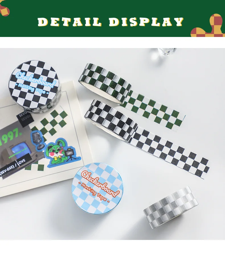 Ruban Washi Animaux Kawaii - 12 Rouleaux, 16,4FT Chacun, Motifs Mignons, Pour Scrapbooking, Journal, Emballage Cadeau