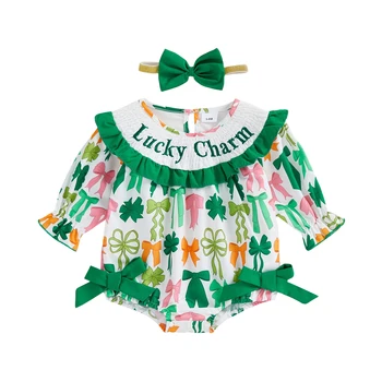 Lucky Clover Baby Romper 1