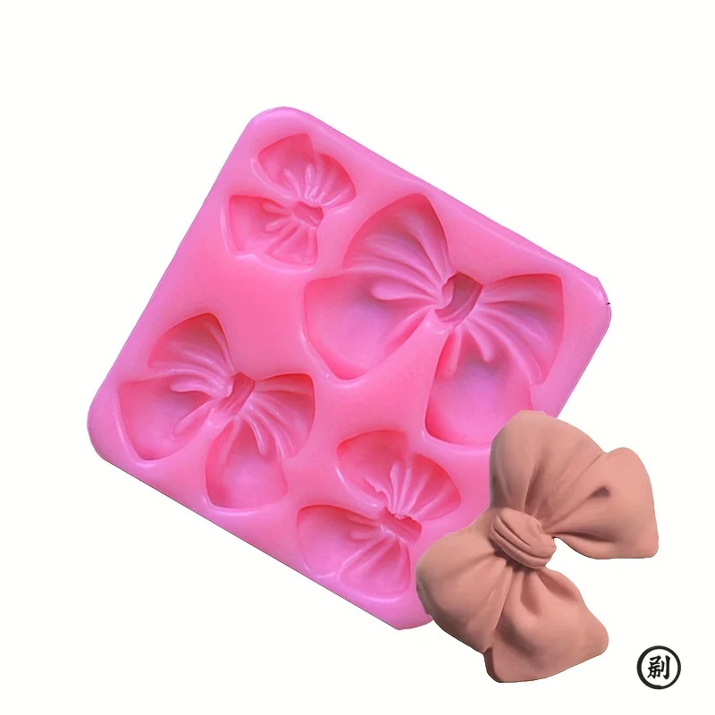 Silicone Bowknot Flower Mold 1pc Flexible and Reusable for Chocolate, Fondant, Cake and Cupcake Decorating silicone mold