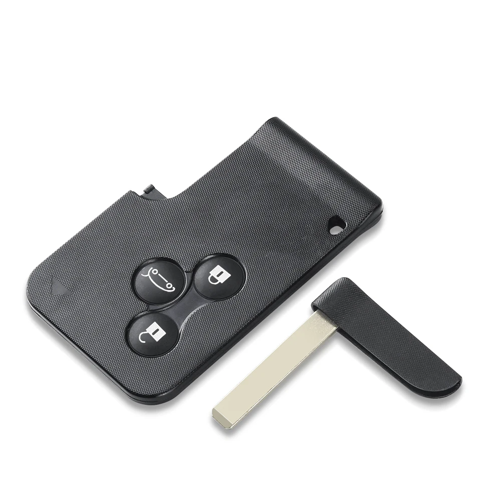Key Case Car Key Shell Key Shell DANDKEY 3 Buttons Smart Card For Renault Clio Logan Megane 2 3 Koleos Scenic Card Case Car Key Fob Shell With Small Key
