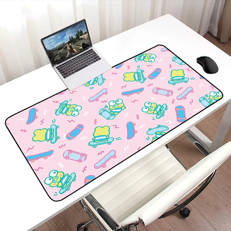 

Xxl коврик для мыши для геймеров Keroppi, компьютерный коврик, аксессуары для игровых ноутбуков и ПК, Настольный коврик для мыши, коврики для клав...