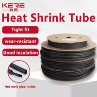 10/50/100M 3:1 ความร้อนหดหลอดกาว Thermoretractile ท่อหดความร้อน Dual Wall อัตราส่วน 3:1 กาวเรียงราย 2.4-25.4 มม. 1