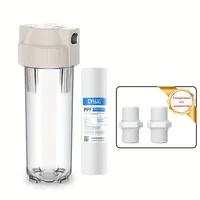 ไส้กรองน้ำก่อนกรอง G1/2 นิ้ว ทำจากใยฝ้าย PP อุปกรณ์เสริมอเนกประสงค์สำหรับกรองน้ำในครัวเรือน ใช้กับก๊อกน้ำ เครื่องกรองน้ำในครัว 1