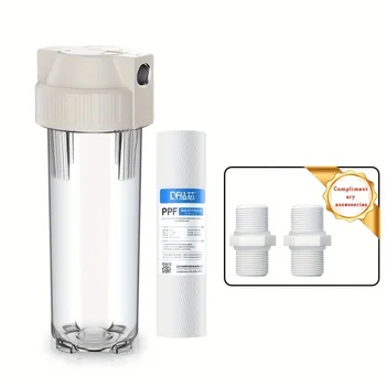 ไส้กรองน้ำก่อนกรอง G1/2 นิ้ว ทำจากใยฝ้าย PP อุปกรณ์เสริมอเนกประสงค์สำหรับกรองน้ำในครัวเรือน ใช้กับก๊อกน้ำ เครื่องกรองน้ำในครัว 1