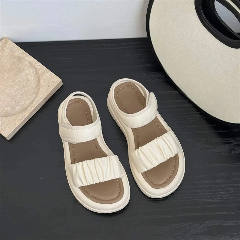 Summer Fashionable Casual and Comfortable Girls' Elegant and Cute Open-toe Wear-resistant Beach Thick-soled Non-slip Sandals
