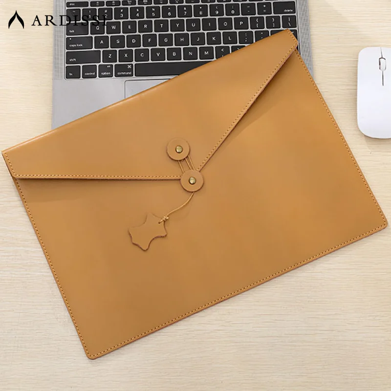 Ardissi-capa de Couro de Vaca para Macbook Air Pro Ipad Mac Book m1 m2 13 14 15 16 12 Polegadas Maleta - Imagem 5