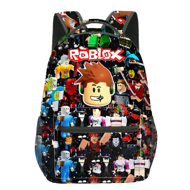 ROBLOX-Mochila de desenho animado para crianças, mochila escolar para  meninos e meninas, mochila primária