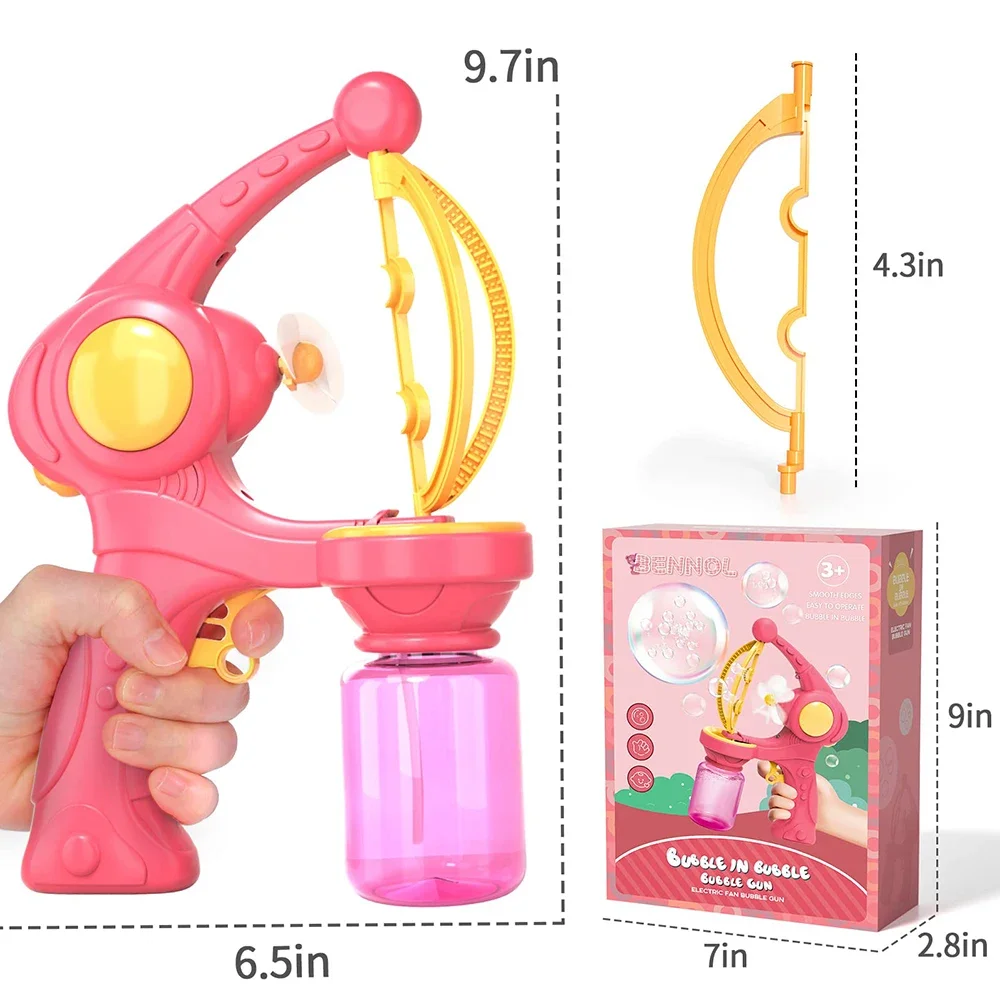 Bubble Machine Rocket Fully Automatic Blowing Electric Soap Bubble Gun Boys Girls Toys Childrens Day Gift Outdoor Party Play 3