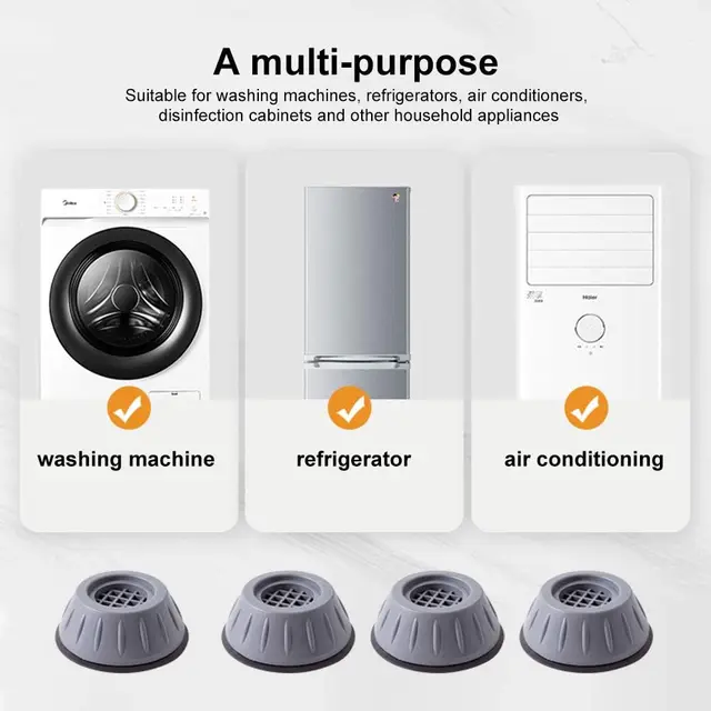 Shock and Noise Cancelling Washing Machine Support, Anti Slip Rubber Anti-Walk Dryer Washer Feet Pads,Washing Machine Stabilizer 5 Shock and Noise Cancelling Washing Machine Support, Anti Slip Rubber Anti-Walk Dryer Washer Feet Pads,Washing Machine Stabilizer 5