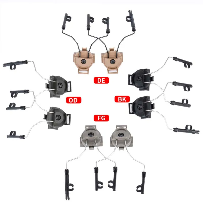 Tactic Fast Rail Mounts Adapter Headset Bracket headphone Holder Set Shooting Helmet ARC Rail Adapter sordin