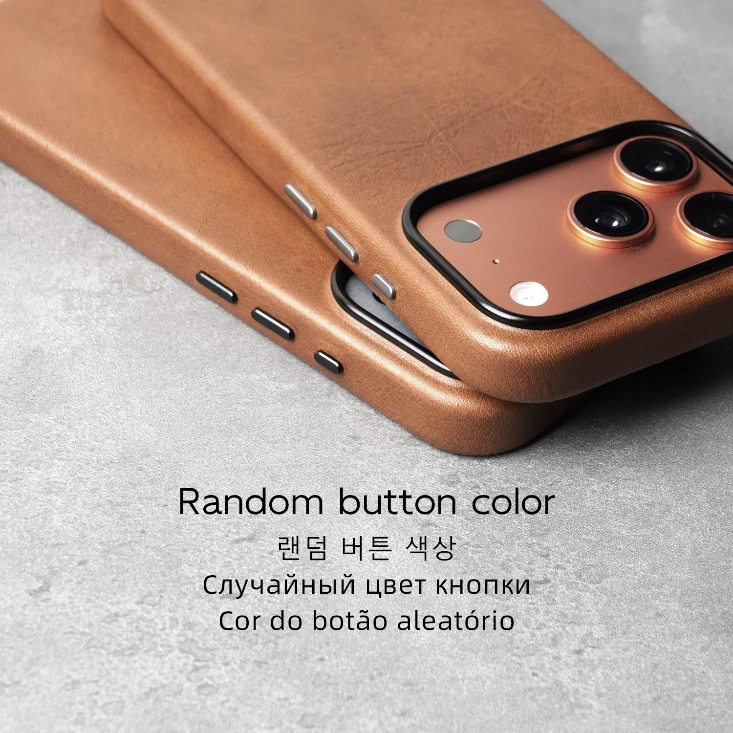 Genuine Leather Case For IPhone 17 (6.3 Inch), Vintage Pull-up Leather Case With Soft Fiber Lining, Lip Screen Protection, Fit For MagSafe Saddle - View #12
