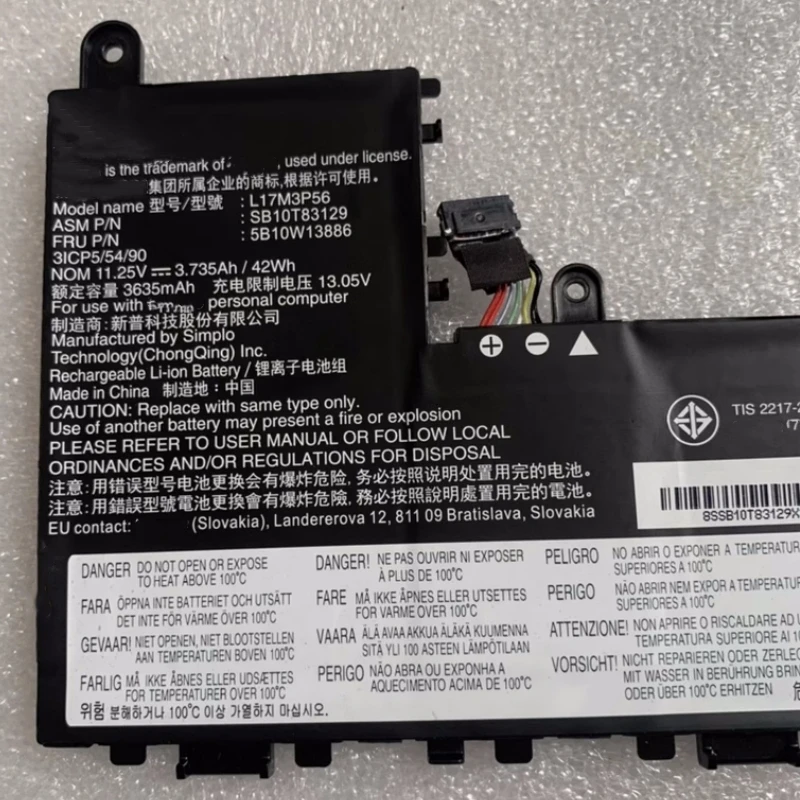 Bateria do Yoga 11e do Thinkpad de Lenovo 5ª Geração 20lq 20lm 20ln 20ln 20lr 01av486 01av487 L17l3p54 L17m3p56 Sb10k97630 5b10w13886 - Imagem 3