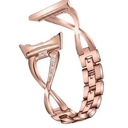 Elegant Bling Diamond Band - Fashion Women's Metal Bracelet Strap - Pixel 2 1 41MM (RG)