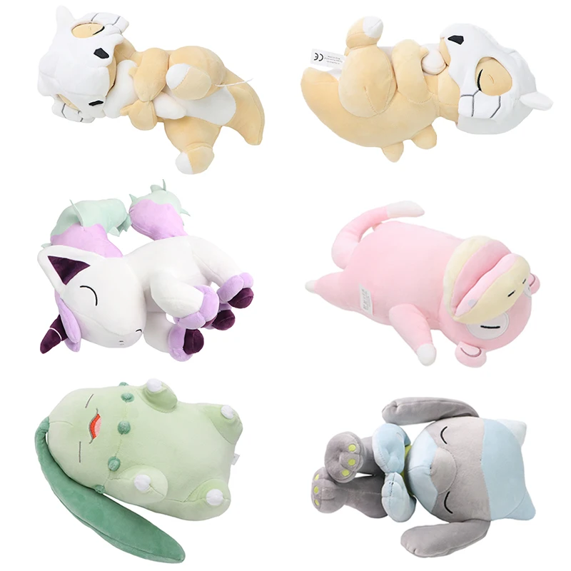 16 Stili Pokemon Sleep Pillows Cubone Slowpoke Lucario Eevee Peluche Bambole Ripiene Galarian Ponyta Anime Cartoon Toys Regali