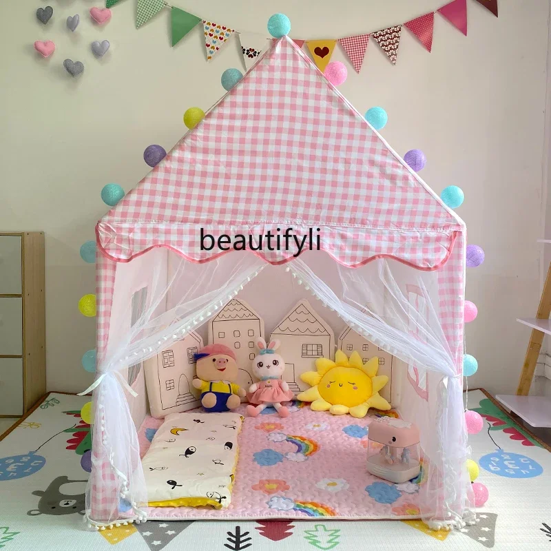 Small tent room, sleeping double girl, reading area, living room, separate bed, household
