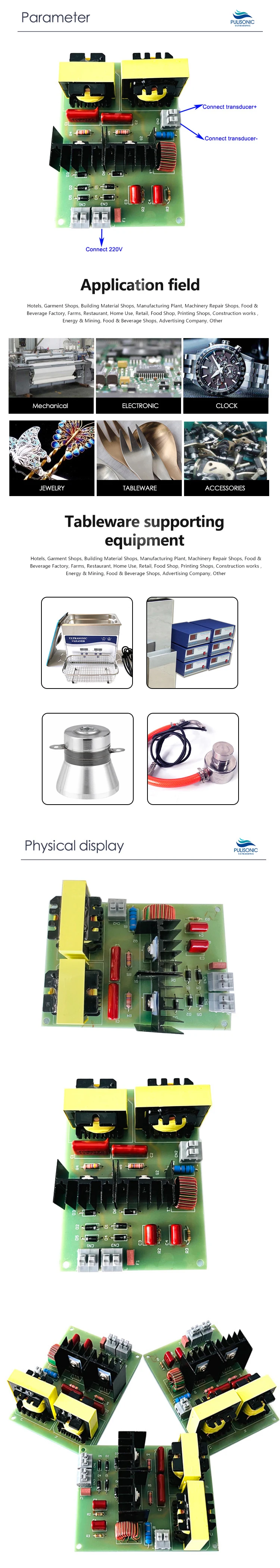 Description Picture 2 of item40KHz 60W Ultrasonic Transducer And Controller Board For OEM Small Ultrasonic Cleaner Ultrasonic Transducer And Controller