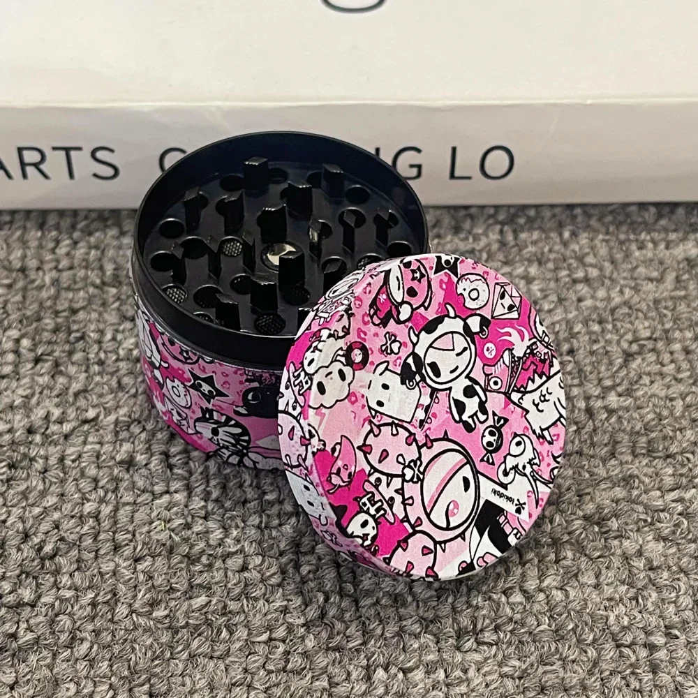 2inch Metal Sanrio Herb Grinder 4-Layers Mill Mortar Tobacco Cinnamoroll Vanilla Bud Grinder Grass Cigar Smoking Cigarette Tool 3