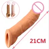 21Cm Enlargement Penis Extender Sleeve Reuseable Condom Delay Ejaculation Sex Toys For Men Intimate Goods Sex Shop 1