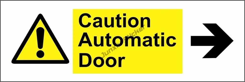 Worgeous 4pcs Automatic Door Sticker Driver Will Open Door Sign Car Decal Automatic Door Touch Warning Stickers Waterproof Vinyl Decals Car Auto Wind