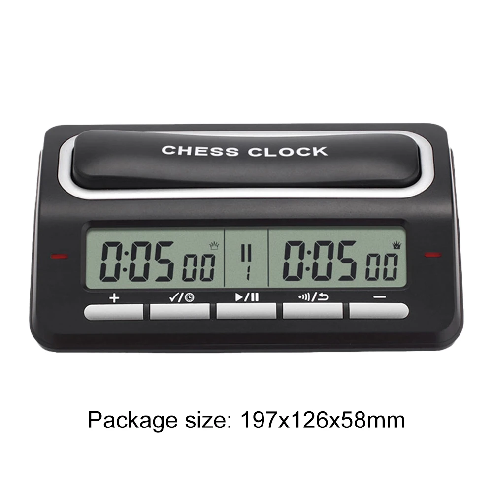 Metal Analog Chess Clock 1-GO Count Up Down Alarm Timer For Game  Competition