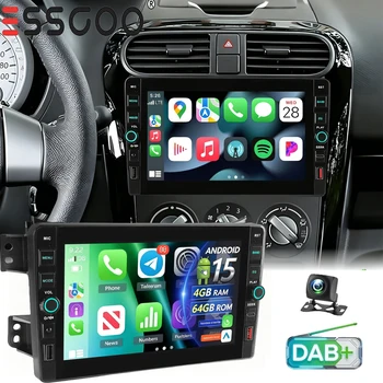 Radio para Auto Essgoo de 8 Pulgadas con Android 15, 4GB+64GB, para OPEL Agila, SUZUKI Splash, Ritz 2004-2014, Reproductor Multimedia de Video, Autoradio, Carplay Inalámbrico, Android Auto, 2*USB 1