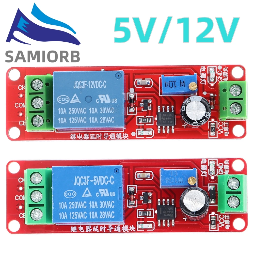 DC 12V Timer Verzögerung Relais Schild Modul NE555 Timer Schalter Einstellbare Controller Modul 0 bis 10 Sekunden 0 ~ 10S Auto Oszillator