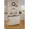 Create-a-Cart White 4 Door Cabinet Kitchen Cart with Stainless Steel Top by Home Styles 2