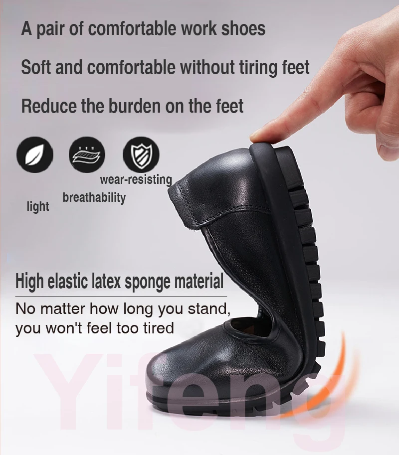 2023 Work Shoes 2.5cm Flat Genuine Cowhide Pregnant Women Preferred Choice For Gravida Commuting Shopping Matching Clothes 6