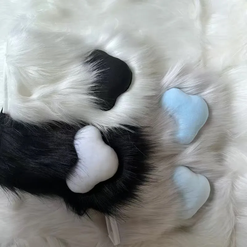 Can be Furry Animal Claws Fursuit Kigurumi Cosplay Furred Gloves Colorful Halloween Crossdressing Cute Gloves