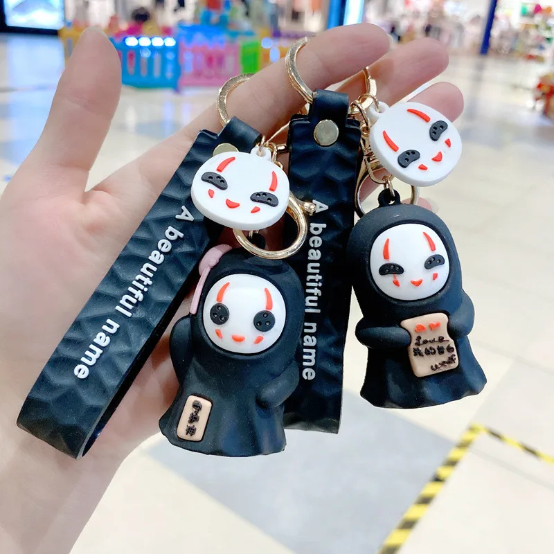 Spirited Away No Face Man Keychain Anime Cartoon Figure Model Pendant Key Chains Children Kids Toys Cosplay Keyring Gifts 0 suslum.myshopify.com product_variant