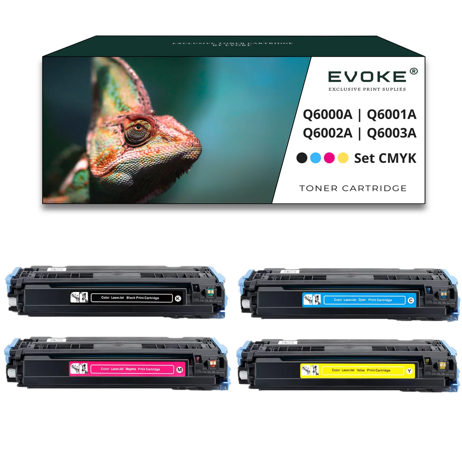 LCL Cartouche de Toner Remanufacturée 124A Q6000A Q6001A Q6002A Q6003A High Yield (KCMY) Remplacement pour HP LaserJet 1600 2600 2605 1015 1017Color Series LaserJet 2600n/2605d/2605dn/2605dn XI