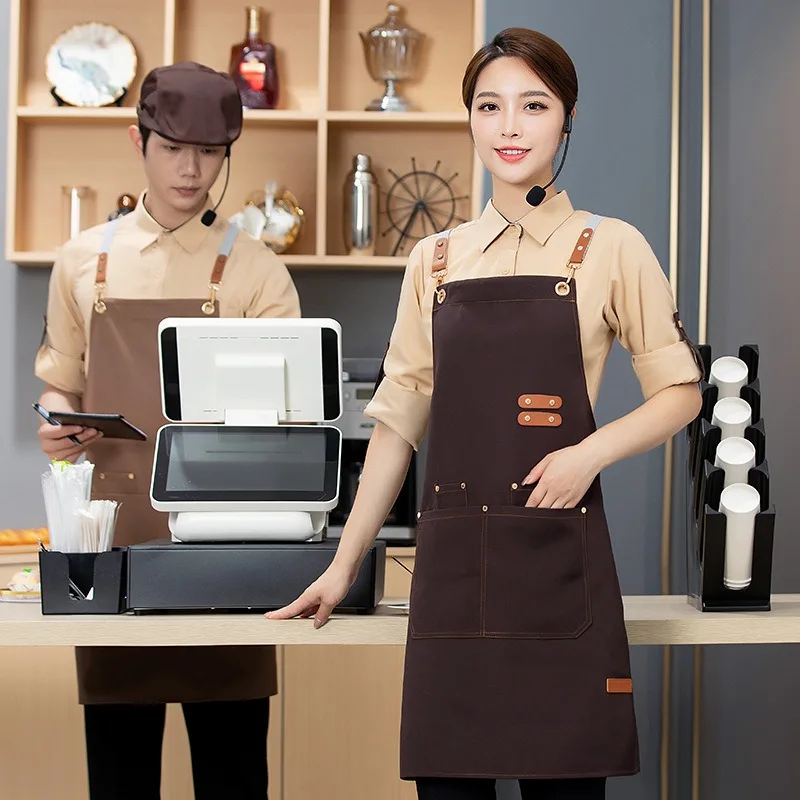 Apron Waterproof Oil Proof Catering Supermarket Restaurant Fruit Shop Family Milk Tea Work Clothes for Both Men and Women 1 S970d442ed1e44b4eb7f34d5dd9da55d3S