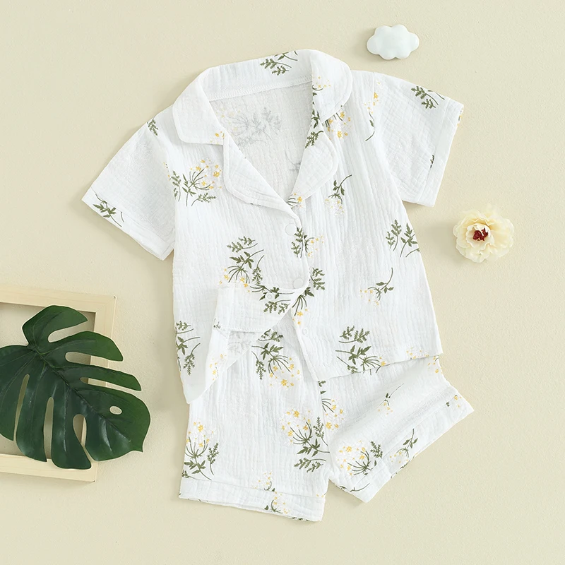 Toddler Cotton-Linen Pajama Set 2